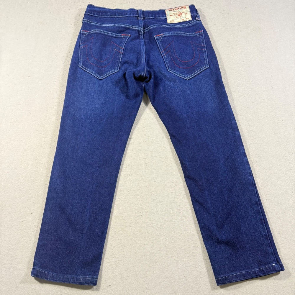 True Religion Rocco Relaxed Skinny Jeans Mens 30 Indigo Blue Denim Stretch - Picture 13 of 16